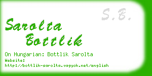 sarolta bottlik business card